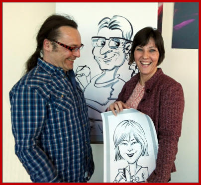 Hochzeitszeichner, Karikaturzeichner und Schnellzeichner Mike Bauer