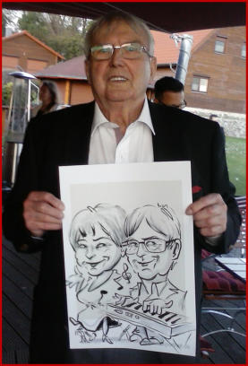 Hochzeitszeichner, Karikaturzeichner und Schnellzeichner Mike Bauer