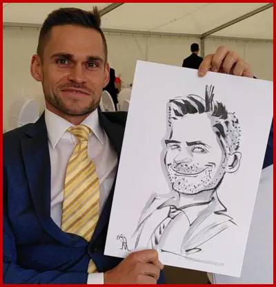 Hochzeitszeichner, Karikaturzeichner und Schnellzeichner Mike Bauer
