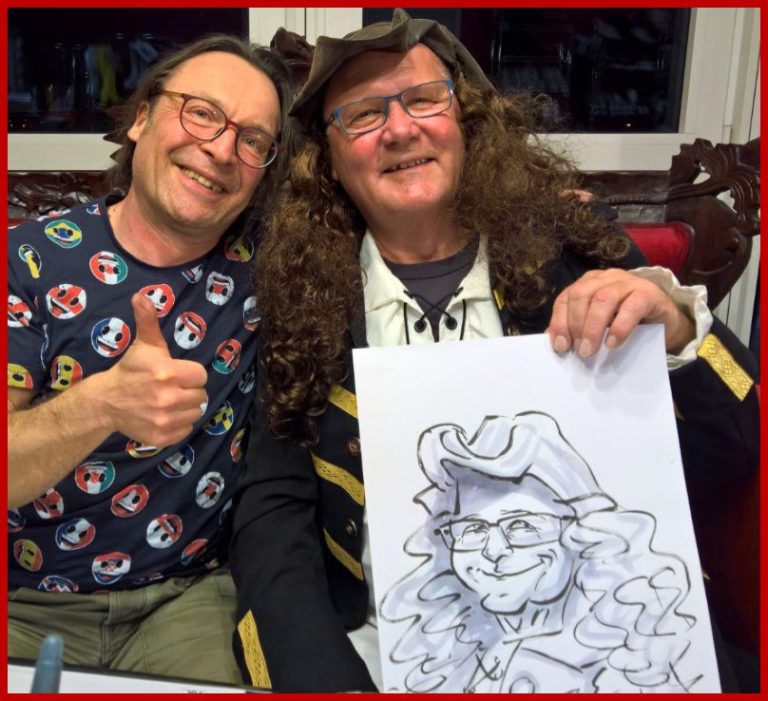 Karikatur Zeichnung, Schnellzeichnung Mann mit hut Karikatur Zeichnung, Schnellzeichnung Mann mit hut