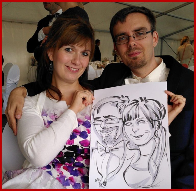 Impressionismus in sw. für Hochzeitsfeiern in MV Schnellzeichner, Karikaturzeichner und Künstler Mike Bauer aus Rostock, Hanburg, Berlin auf einer Hochzeit in MV und für ganz Deutschland